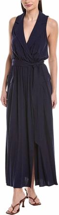 L'agence Mayer Military Maxi Dress In Midnight