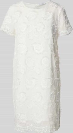 Zabaione Minikleid mit Häkelspitze in Weiss, Größe XXL