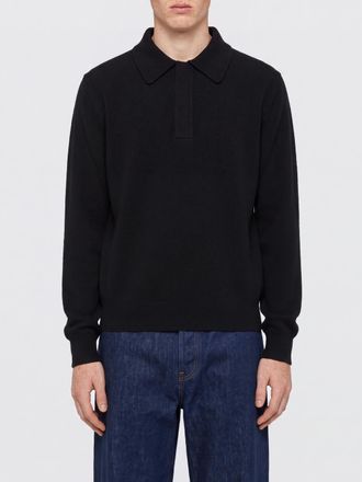 Jil Sander Long-Sleeved Knit Wool Polo with Concealed Placket