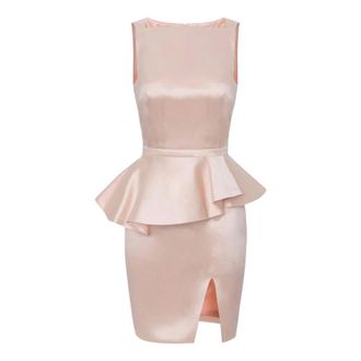 Elisabetta Franchi Minijurk van gazarstof met ruche - Dames - Jurken - Roze - Maat: M