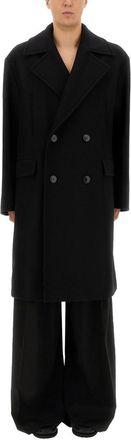 Dries Van Noten Racos Double-Breasted Structured Wool-Blend Coat