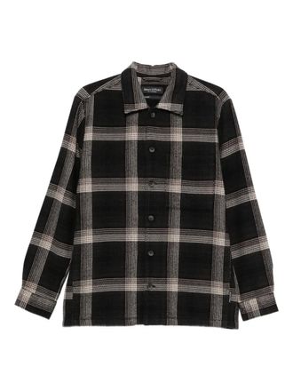 Marc O'Polo buttoned check overshirt - men - Organic Cotton - M - Black