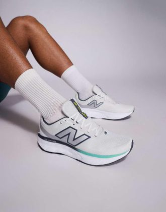 New Balance 520 - Sneakers da corsa bianco sporco e verdi-Grigio