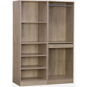 Sweeek Sweeek - Vestidor M&oacute;dulo De 2 Elementos, Modulo, Natural, 120x45x180 Cm