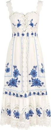 Farm Rio Farm Rio, Dames, Jurken, Wit, Maat: L Linnen