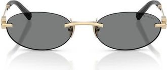 Tiffany & Co. 56mm Oval Sunglasses in Pale Gold/dark Grey at Nordstrom