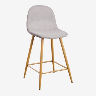 Sklum Sgabello Alto Glamm Sklum Grigio Cemento Legno Naturale