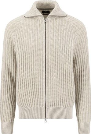 Fynch-Hatton Gebreide Cardigan met Rits - Dames - Vesten - Wit - L - Katoen - Truien & Vesten