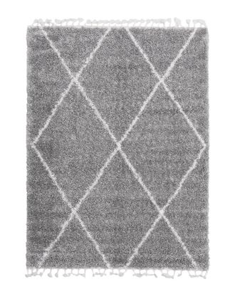 Ecarpetgallery Ecarpet Grammercy Losange Moroccan Fringed Shag Rug