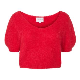 Americandreams Lolanda Pullover - Dames - Ronde hals truien - Rood - XL - Wol - Truien & Vesten
