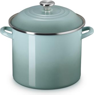 LE CREUSET Enameled Stainless Steel Stockpot in Sea Salt at Nordstrom
