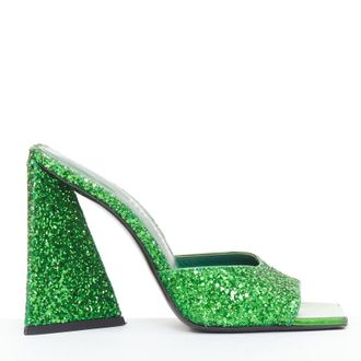 The Attico Glitter Architectural Mules