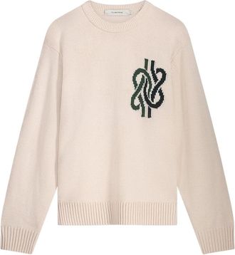 Filling Pieces Knit Sweater Knot - Heren - Ronde hals truien - Beige - M - Truien & Vesten