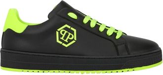 Philipp Plein Neon Rock Low-Top - unisex - Sneakers - Zwart - 43 EU - Leer - Schoenen