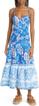 Farm Rio Full of Flowers Midi Sundress at Nordstrom, Size Medium
