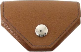 Hermès Cognac Chevre Leather Coin Purse/Coin Case (Pre-Owned)