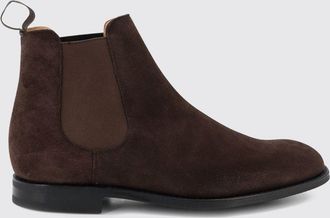 Churchs Suede Chelsea Boots with Round Toe and Rear Pull Tab