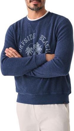 Faherty Reverse Fleece Crewneck Sweatshirt in Sea Navy at Nordstrom Rack, Size Xx-Large