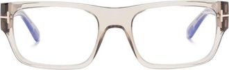 Tom Ford Eyewear rectangle-frame glasses - unisex - Acetate - 54 - Grey