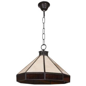 Fabrilamp Fabrilamp - Colgante Grande Adarve 1xe27 Negro/beis/marron Regx34x34 Cm