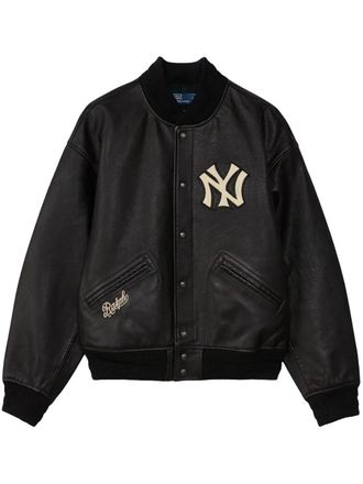 Polo Ralph Lauren ny Yankees Leather Woven Jacket 710b27168001