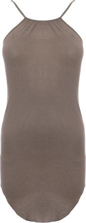 Rick Owens Womens Silk Rib Jersey dress - Grey - Size 16 UK