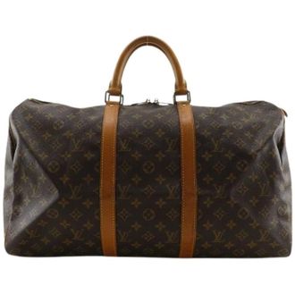 Louis Vuitton Pre-owned Keepall Monogram Boston Bag - unisex - Louis Vuitton Vintage - Vintage Weekend Bags - Brown - ONE SIZE - Pre-owned