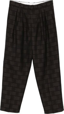 Kenzo Pantaloni dritti con pieghe - Marrone