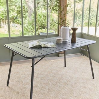 Sweeek Alfombra de interior/exterior efecto yute en color natural con dise&ntilde;o