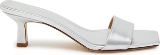 Aeyde Aeyde Gilly 55 Metallic Nappa Sandals - Silver - 40 (IT40/ UK7)