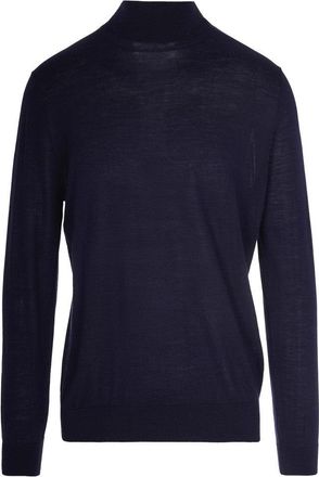 Ballantyne Navy Blue Wool Turtleneck
