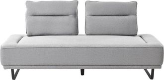 Beliani Sof&aacute; 3 Plazas Moderno Apartamento Tapizado Patas De Metal Tejido Ajustable Gris Faxen