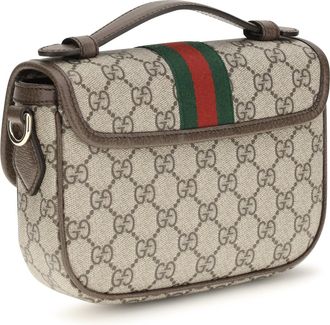 Gucci Womens Handbag Small Ophidia Gg Canvas Beige Fabric Handbags Hand Bags