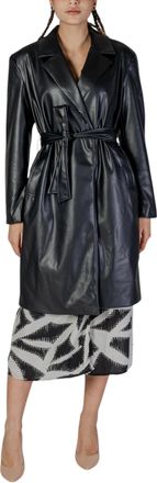 Only Faux leren trenchcoat met riem