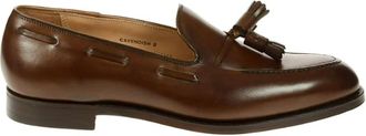 Crockett & Jones Bruine lederen mocassins met kwastdetail - Heren - Bootschoenen - Bruin - 42 EU - Leer - Schoenen