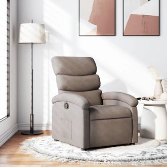 vidaXL Sill&oacute;n Reclinable De Tela Gris Taupe Vidaxl
