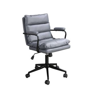 Angel Cerd&aacute; Office Swivel Chair - Grey Fabric, Black Steel Base