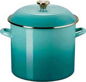 LE CREUSET Enameled Stainless Steel Stockpot in Riviera at Nordstrom