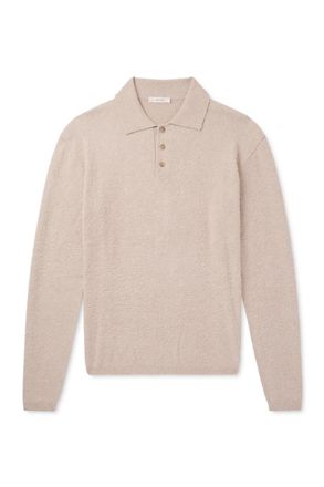 The Row Almot Brushed-Cotton Polo Shirt