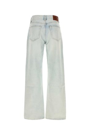 Calvin Klein Womens Light-Blue Denim Jeans Indigocloud Exterior: Cotton