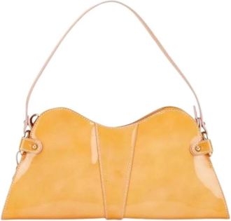 Fendi Pre-owned Shoulder Bags, female, Orange, Size: ONE SIZE Pre-owned Vintage Leather Shoulder Bag