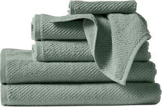 Coyuchi Air Weight 6-Piece Organic Cotton Towel Set in Sage at Nordstrom, Size 6 Piece Set