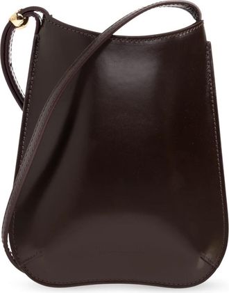 Jacquemus Bisou Phone Pouch - Dames - Telefoonaccessoires - Bruin - ONE Size - Leer - Accessoires