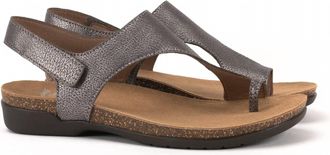 Dansko Womens Reece Leather Sandals In Pewter