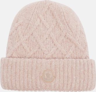 Moncler Embroidered alpaca-blend beanie