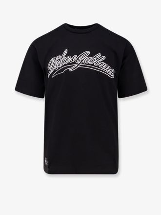 Dolce & Gabbana Cotton T-shirt with embossed logo embroidery - DOLCE & GABBANA - gender_Man