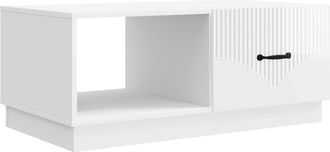 vidaXL Mesa De Caf&eacute; Brillante 90 X 50 X 37 Cm Madera De Ingenier&iacute;a Vidaxl
