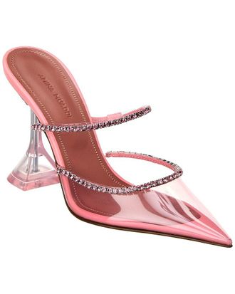 Amina Muaddi Gilda Vinyl & Leather Pump