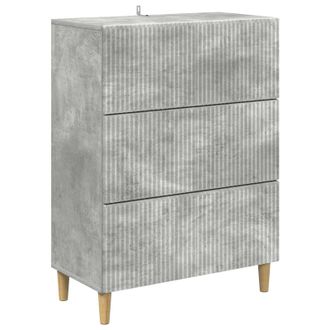 vidaXL Cajonera 66 X 34,5 X 90 Cm Madera De Ingenier&iacute;a Gris Hormig&oacute;n Vidaxl
