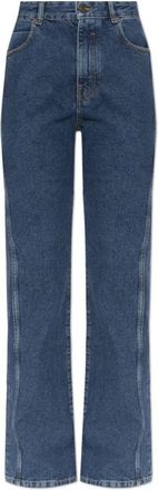 Balmain Straight-leg Jeans - Dames - Regular Fit Jeans - Blauw - XS - Katoen - Jeans
